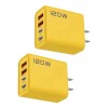 Cargador Rápido 120w Usb-c Pd, Cargador De Pared Dorado