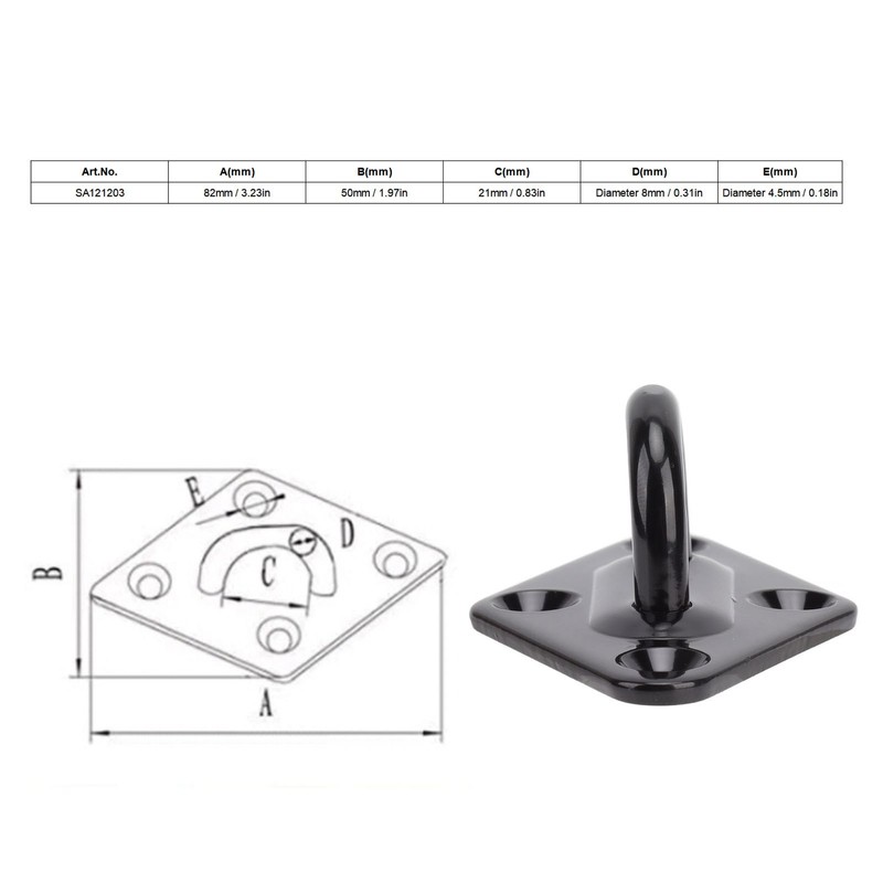 5Pcs Eye Plate Stainless Steel Thicken Eye Pad for Ceiling
