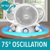 Brentwood 3-Speed Quiet Oscillating Air Circulator Desktop Fan White (6-Inch)