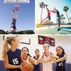 2 Pack Heavy Duty 12 Loops Basketball Net, Red/White/Blue Basketball