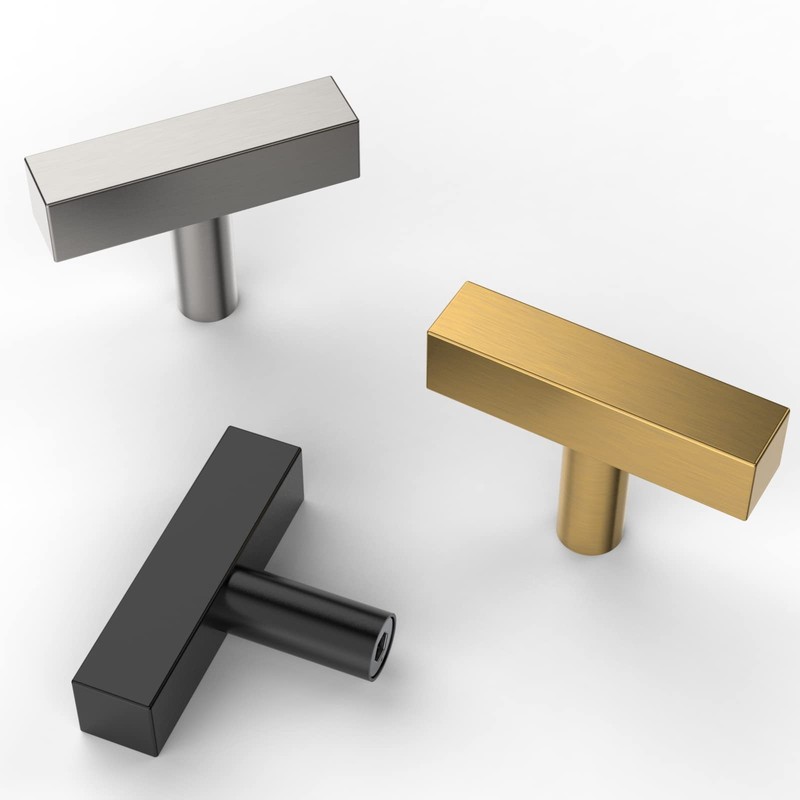 Astrée 5 Pack 50mm Matte Black Drawer Knobs Stainless Steel