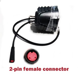 Ebike Headlight 36V-48V Super Bright LED Light for Electric Bike Scooter Mountain Bike Light for Night Riding Waterproof (2-pin Female)