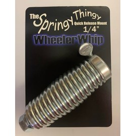 Spring Mount, 1/4" Springy Thingy, Wheeler Whip, Quick Release, Safety Flag Holder, UTV, ATV, ATC, Boat, Motorcycle, Truck, Side by Side, Fits 1/4" .250 Diameter Pole