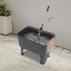 Freestanding Floor Commercial Mop Sink with Retractable Drainage Hose,One-touch Drain