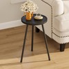 YAUKTAK Small Couch Side Table, Drink Table, Mini Round End