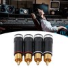 Preffair R1764 RCA Audio Plug 24K Gold Plated Signal Cable
