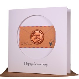 Camellia Bees 16th Wedding Anniversary card, Wax Theme Anniversary card for husband, wife, couple, 16 years anniversary(16th)