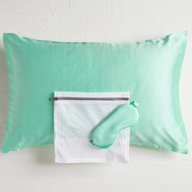 Real Mulberry Silk Pillowcase, Silk Sleep Mask, Laundry Bag, Bedroom Essentials, Sleep Set, for Grandparents' Day