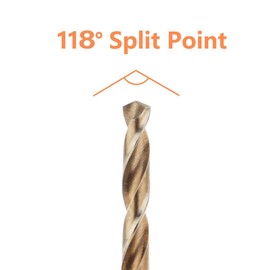 Gunpla Cobalt Drill Bits 2.5mm 10-Pieces, M35 HSS Metric Straight Shank Jobber Drill Bit Set with Plastic Case for Hardened Stainless Steel, Metal, Aluminium, Tile, Wood, Plastic and Cast Iron…