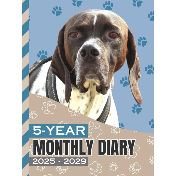 5-Year Monthly Diary 2025-2029: Hardcover / 8.5x11 Daily Dated Notebook