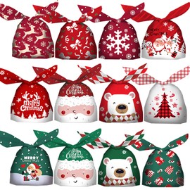 FullJoyHut Pack of 120 Christmas Gift Bags, Gift Bags, Christmas Bags, Candy Bags for Party Favours, Birthday Parties, Party Favours