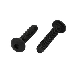 Sourcingmap 2pcs M5x25mm 10.9 Grade Hex Socket Reverse Left Hand Thread Screw Bolt Black