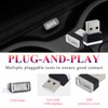 Yourkar 4 PCS USB LED Car Interior Atmosphere Lamp, Plug-in