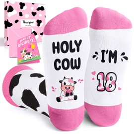 HAPPYPOP 18th Year Old Birthday Gifts for Girls - Socks for Teen Girls Boys Age 18, 18 Yr Old Young Adult Gift Ideas, 18 Birthday Gifts