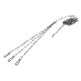 Najder Stainless Steel Chain Set Diameter 3 mm for Round Cooking Grate Diameter 60-80 cm with Swivel and Carabiner Hook, Food-Safe Chain Swivel Grill, Grill Chain, Grill Chain Kit
