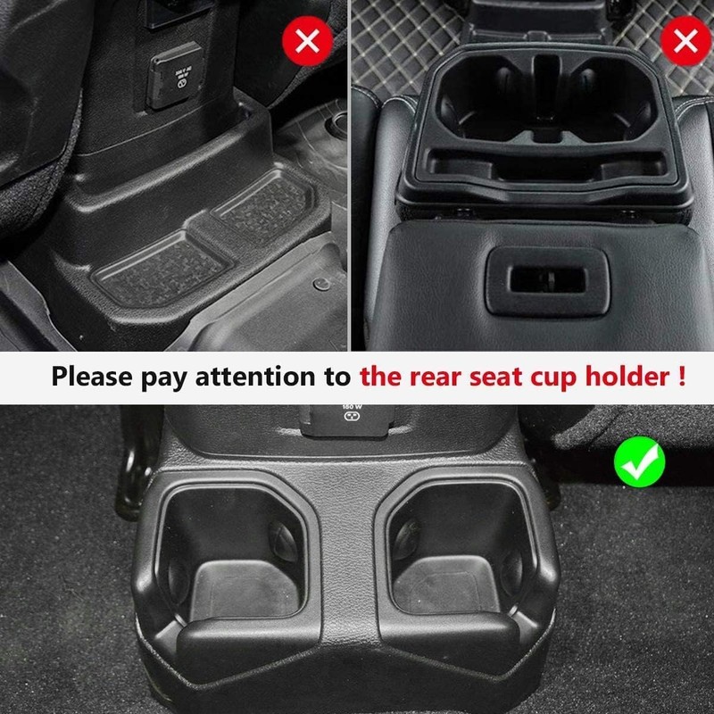 Auovo Auto Cup Holder Inserts Coaster Fit for 2020-2026 Wrangler