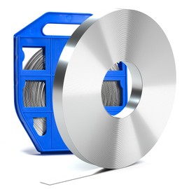 304 Stainless Steel Strapping Band Strap 3/4 Inch for Strapping 0.03" Thick, 100ft Roll in Plastic Case with Handle