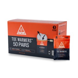 Ignik 8-Hour Compostable Toe Warmers with Resealable AirBarrier Pouch, 50 Pairs