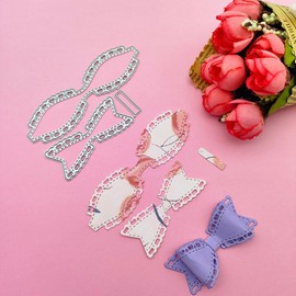 Bow Tie Metal Die Cuts,Christmas Bowtie Bow Cutting Dies Cut Stencils for DIY Scrapbooking Decorative Embossing Paper Leather Scrapbooking Card Making