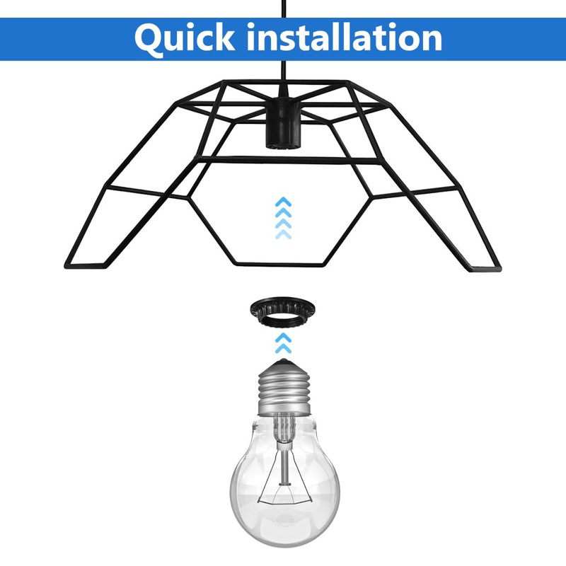 ARTIBETTER Lamp Shade Rings for E26 E27 Light Socket Collar