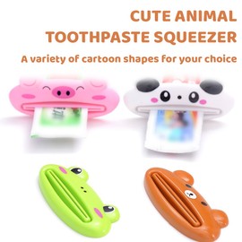 ZEPIQOR 4 Stück Zahnpasta-Spenderclip,Tubenquetscher,Zahnpasta-Squeezer Kunststoff-Zahnpasta-Clips Zahnpasta-Kappen-Spender für Zahnpasta Handcreme Kosmetik (4 Farben)