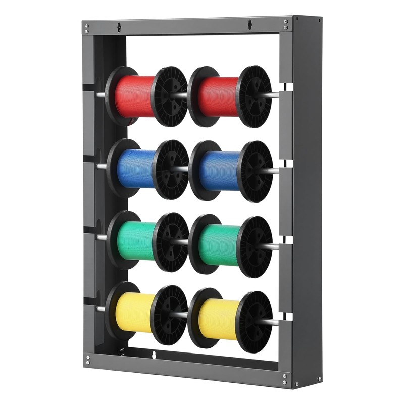 VEVOR Wire Spool Rack, 4 Adjustable Rods, Cold-Rolled Steel Wire