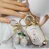 Rayslesan Sparkly Key Fob Cover with Cherry Keychain, Bling TPU