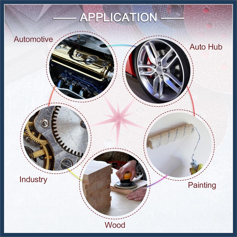 INFINAUTO 42 Pcs Sanding Discs Nylon Roll Lock Surface Coarse