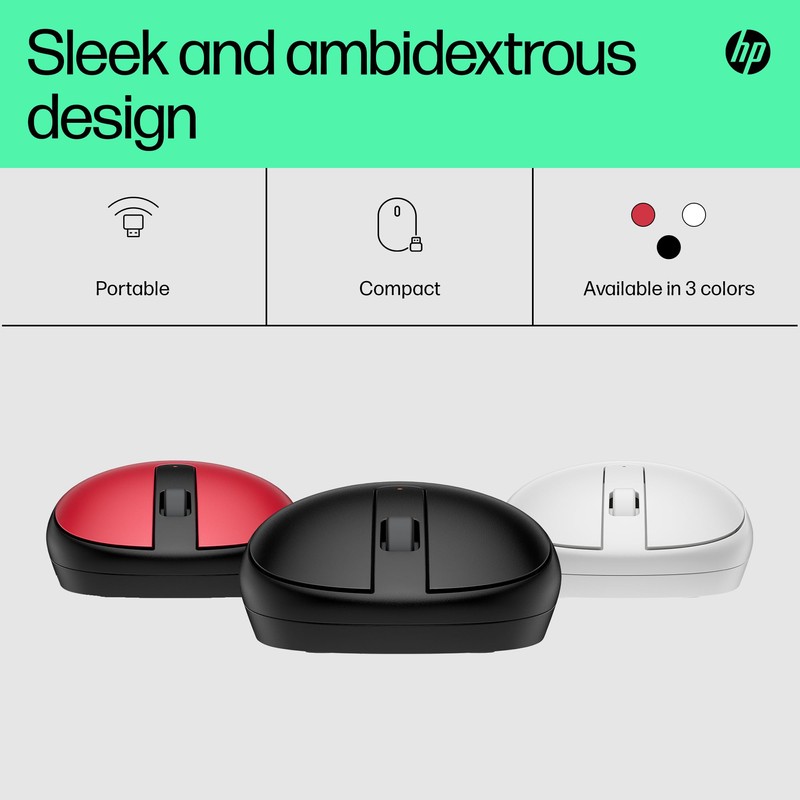 HP 240 Bluetooth Mouse, Black, Bluetooth 5.1, Wireless, Precise Sensor,