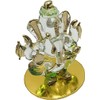 Green Ganesha for car Dashboard Sitting Ganesh Sculpture Murti Ganpati