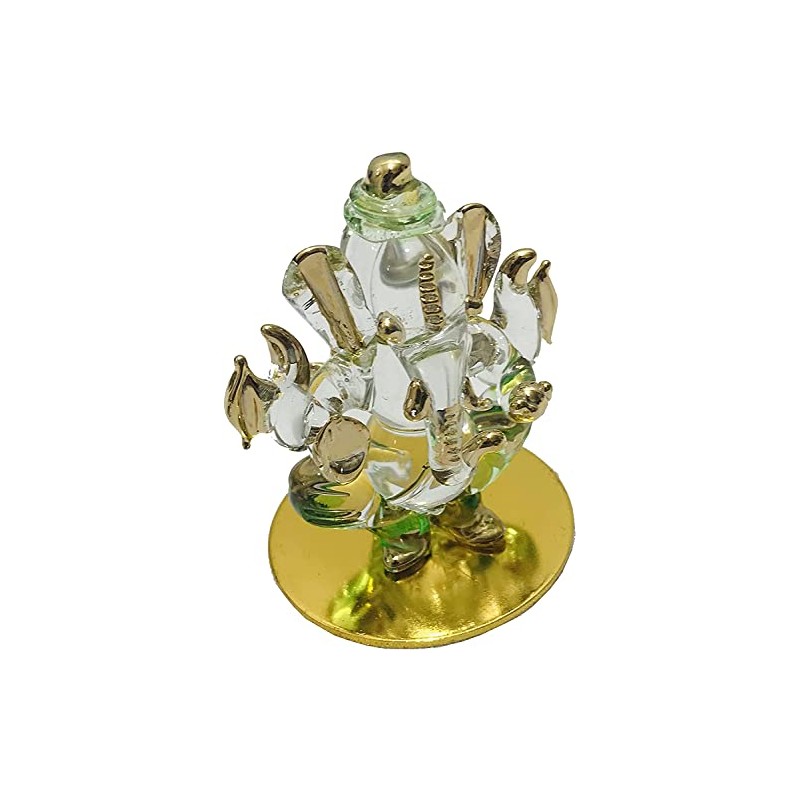 Green Ganesha for car Dashboard Sitting Ganesh Sculpture Murti Ganpati