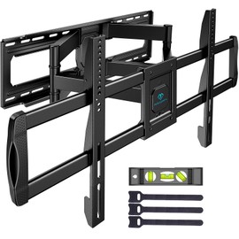PERLESMITH Full Motion TV Wall Mount for 50”-90” TVs up to 165lbs, TV Mount Bracket with Dual Articulating Arms Swivel Tilt Extension, Max VESA 800x400mm, Fits 16”18” to 24" Studs, PSXFK1