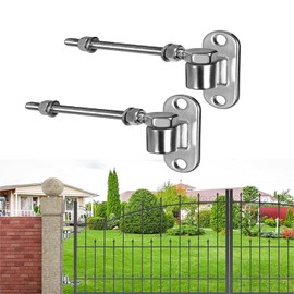 HAGWARE Farm Heavy Duty Gate Hinges, 2 Packs 6" SUS304 J Bolt Wall Mount Gate Hinges for Wooden or Concrete Fence with 5/8'' Pin, Farm Gate Capacity Up to 600lbs