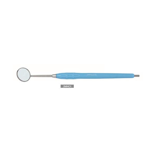 Osung 2MHC1 Dental Mirror, Softgrip Handle, Cone Socket, Blue
