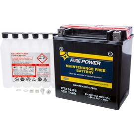Fire Power Maintenance Free Battery CTX16-BS Compatible With Kawasaki VN1600D Vulcan 1600 Nomad 2005-2008