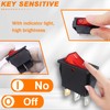 HUAREW Pack of 5 Rocker Switch Illuminated Red ON/OFF SPST