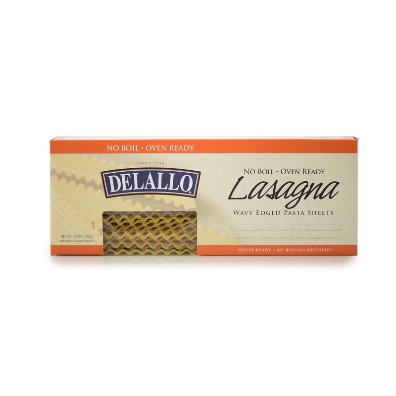 DeLallo No-Boil Lasagna Sheets, 13.2 Ounce Box, 4 Pack, Oven