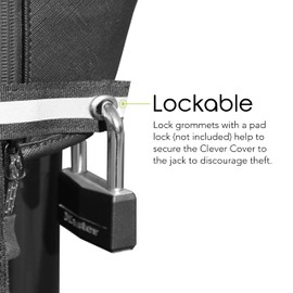 Clever Cover for LCI Jack by Trailersphere Custom Electric Tongue Jack Cover for Trailer, RV, Camper, Chains Holder, Plug Protector, Sun and Waterproof (LCI Jack Cover)