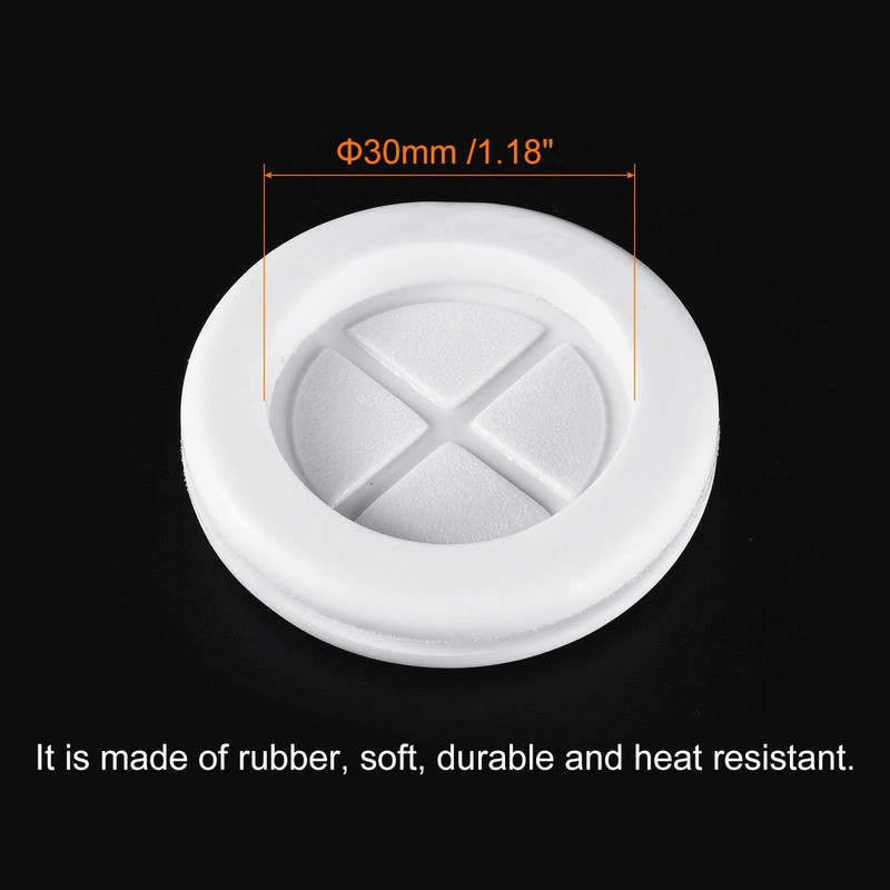 sourcing map Pack of 6 Rubber Grommet Mounting 35 mm