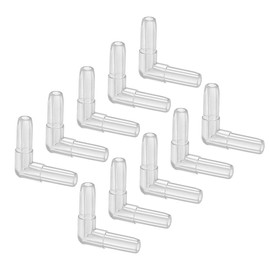 uxcell Aquarium Air Valve Connector Plastic Inline Tubing L-Shaped Non-Return Valves for 4mm Fish Tank Pond Air Line 10pcs