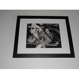Framed Jerry Reed/Burt Reynolds Smokey and the Bandit b/w Photo 1977 14"x17" Pontiac Firebird TRANS AM