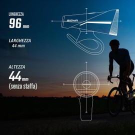 SIGMA Aura 100/Blaze Link kit di luci per bicicletta (montaggio a vite) | Innovativa funzione frizione 100 lux LED luce anteriore per bicicletta | Luce posteriore con funzione di luce freno