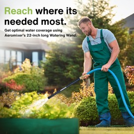 Watering Wand 22" L x 1" W Heavy Duty Garden Watering Wand For Garden Hose with Anti-clog Water Break - Hose Watering Wand Can Be Used with Standard 3/4"Garden Hose with 3/4-1" Adapter Included