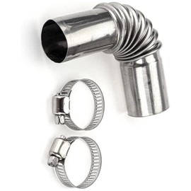 Silver Stainless Steel 24mm Air Diesel Parking Heater Exhaust Pipe Tube Elbow Connector for Webasto Eberspacher Diesel Boat Heater 13cm Exhaust Pipes and Tips,Replacement Parts