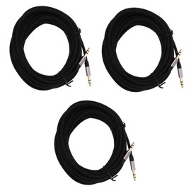 DOITOOL 3pcs Male to Male Audio Cable Nylon Aux Cord for Headphones Phones Tablets Laptops Connection Lossless Sound Quality Compatible Players Car Stereos
