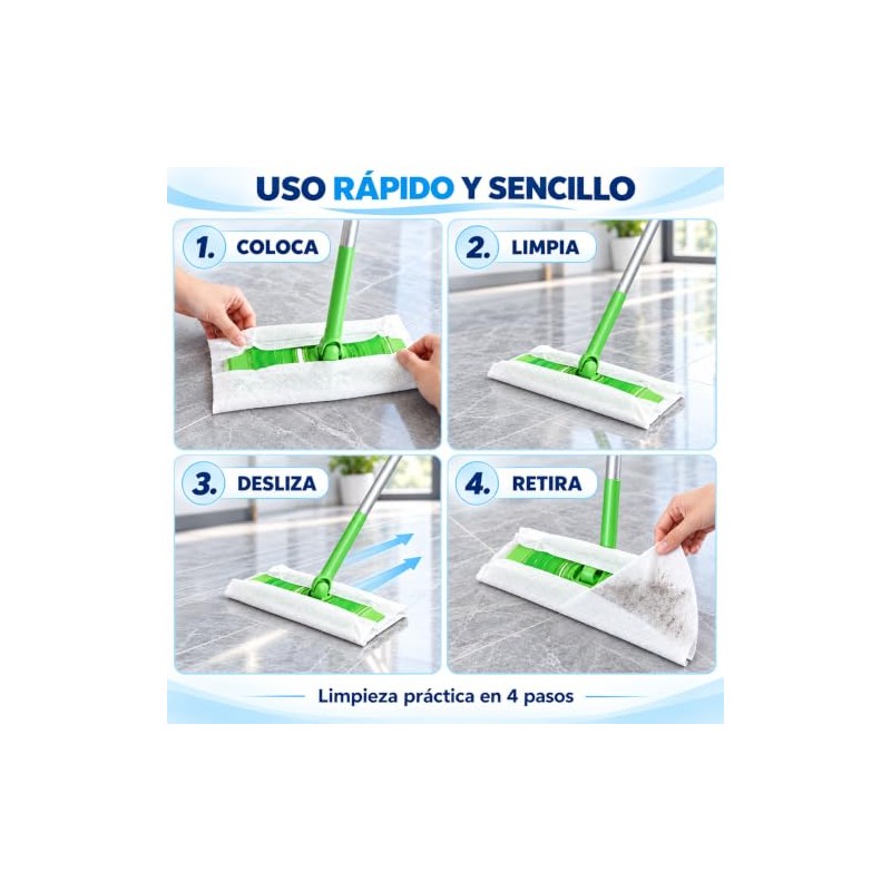 150 Paños Secos, Paños de Repuesto para Limpieza Pisos Seco,