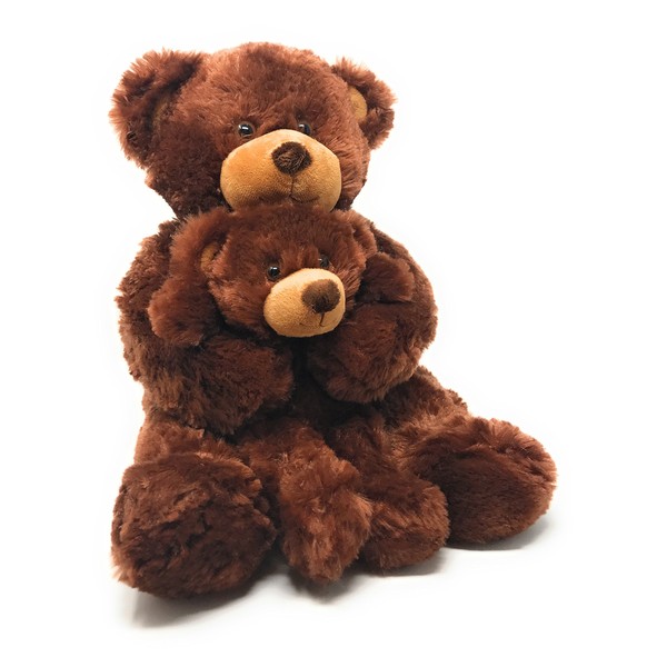 uni 18" Mommy and Baby Brown Bear Plush