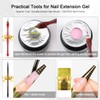 4 Colors Builder Gel Nail Kit, Polygel Extension with Forms