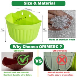 8 Pcs Colorful Resin Wall Hanging Planter Pot Vertical Garden Living Wall Mount Window Hang Indoor Outdoor Plant Flower Basket for Kitchen Herb Balcony Railing Shelf Fence Bedroom Trellis Modern