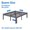 COMASACH 18 Inch Queen Bed Frame with Round-Corner Leg, No